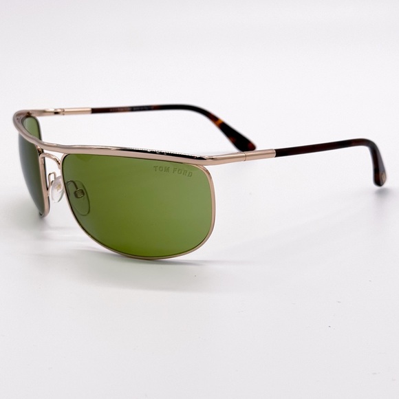 NEW TOM FORD TF418 28N AVIATOR UNISEX GOLD SUNGLASSES RYDER FT0418/S 28N EYEWEAR - Picture 4 of 10